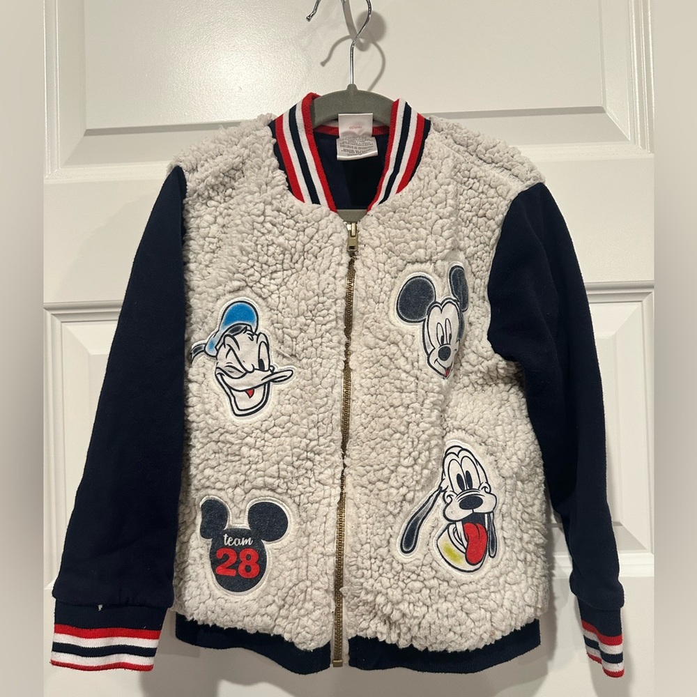 Disney Junior Sherpa Varsity Jacket - EUC